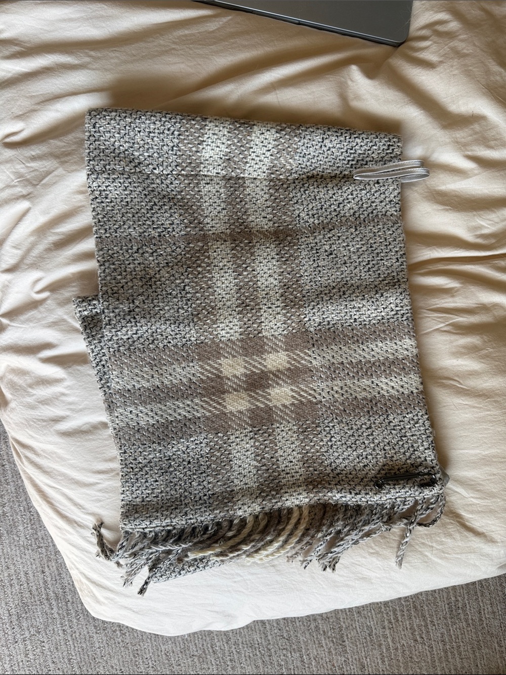 Burberry Gray Plaid Mini Skirt